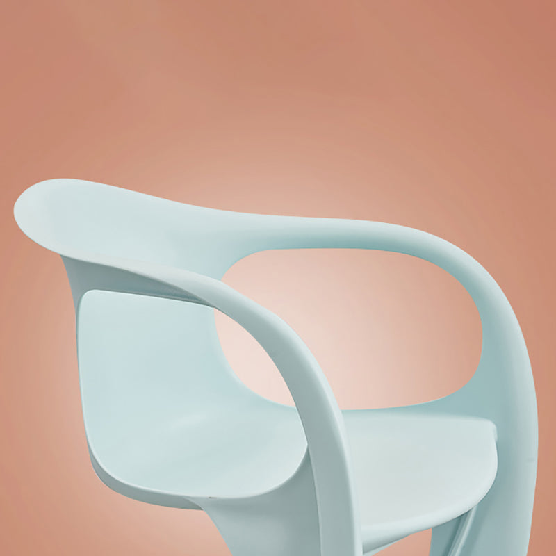 Scandinavian Plastic Dining Arm Chairs Solid Back Chair for Home Clearhalo ' kitchen&dining_furn' 'Dining Chairs' 'Dining Tables & Seating' 'dining_chair' 'furn' 'furn_dining_chair' 'Furniture' 'furniture_dining_chair' 'Kitchen & Dining Furniture' 'kitchen' 4600790
