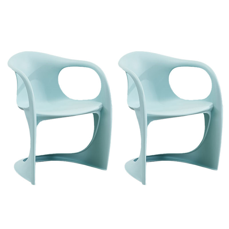 Scandinavian Plastic Dining Arm Chairs Solid Back Chair for Home Mint Green 2 Piece Set Clearhalo ' kitchen&dining_furn' 'Dining Chairs' 'Dining Tables & Seating' 'dining_chair' 'furn' 'furn_dining_chair' 'Furniture' 'furniture_dining_chair' 'Kitchen & Dining Furniture' 'kitchen' 4600791