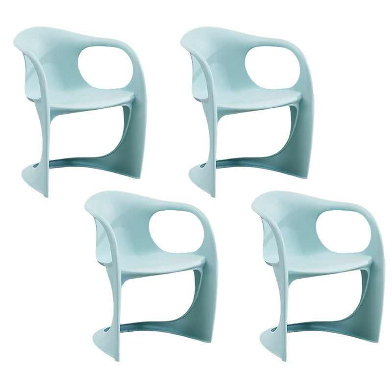 Scandinavian Plastic Dining Arm Chairs Solid Back Chair for Home Mint Green 4 Piece Set Clearhalo ' kitchen&dining_furn' 'Dining Chairs' 'Dining Tables & Seating' 'dining_chair' 'furn' 'furn_dining_chair' 'Furniture' 'furniture_dining_chair' 'Kitchen & Dining Furniture' 'kitchen' 4600793