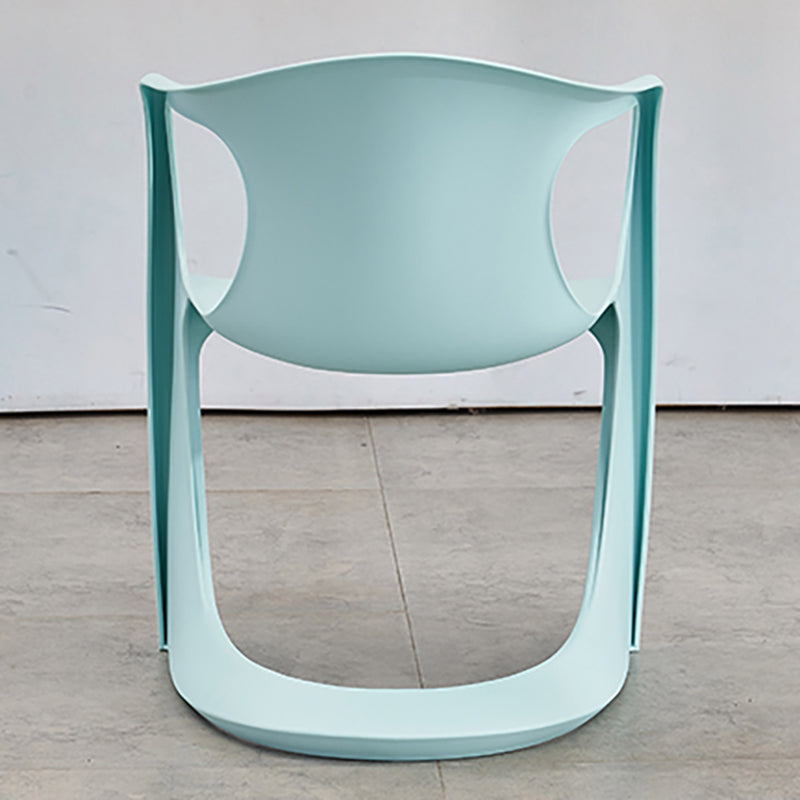 Scandinavian Plastic Dining Arm Chairs Solid Back Chair for Home Clearhalo ' kitchen&dining_furn' 'Dining Chairs' 'Dining Tables & Seating' 'dining_chair' 'furn' 'furn_dining_chair' 'Furniture' 'furniture_dining_chair' 'Kitchen & Dining Furniture' 'kitchen' 4600796