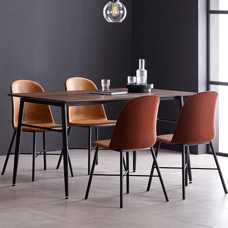 Contemporary Style Chair Dining Armless Side Chairs with Metal Legs for Kitchen Clearhalo ' kitchen&dining_furn' 'Dining Chairs' 'Dining Tables & Seating' 'dining_chair' 'furn' 'furn_dining_chair' 'Furniture' 'furniture_dining_chair' 'Kitchen & Dining Furniture' 'kitchen' 4600824