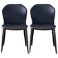 Contemporary Style Chair Dining Armless Wingback Side Chairs with Metal Legs for Kitchen Blue 2 Piece Set Clearhalo ' kitchen&dining_furn' 'Dining Chairs' 'Dining Tables & Seating' 'dining_chair' 'furn' 'furn_dining_chair' 'Furniture' 'furniture_dining_chair' 'Kitchen & Dining Furniture' 'kitchen' 4600858