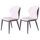 Contemporary Style Chair Dining Armless Wingback Side Chairs with Metal Legs for Kitchen White 2 Piece Set Clearhalo ' kitchen&dining_furn' 'Dining Chairs' 'Dining Tables & Seating' 'dining_chair' 'furn' 'furn_dining_chair' 'Furniture' 'furniture_dining_chair' 'Kitchen & Dining Furniture' 'kitchen' 4600860