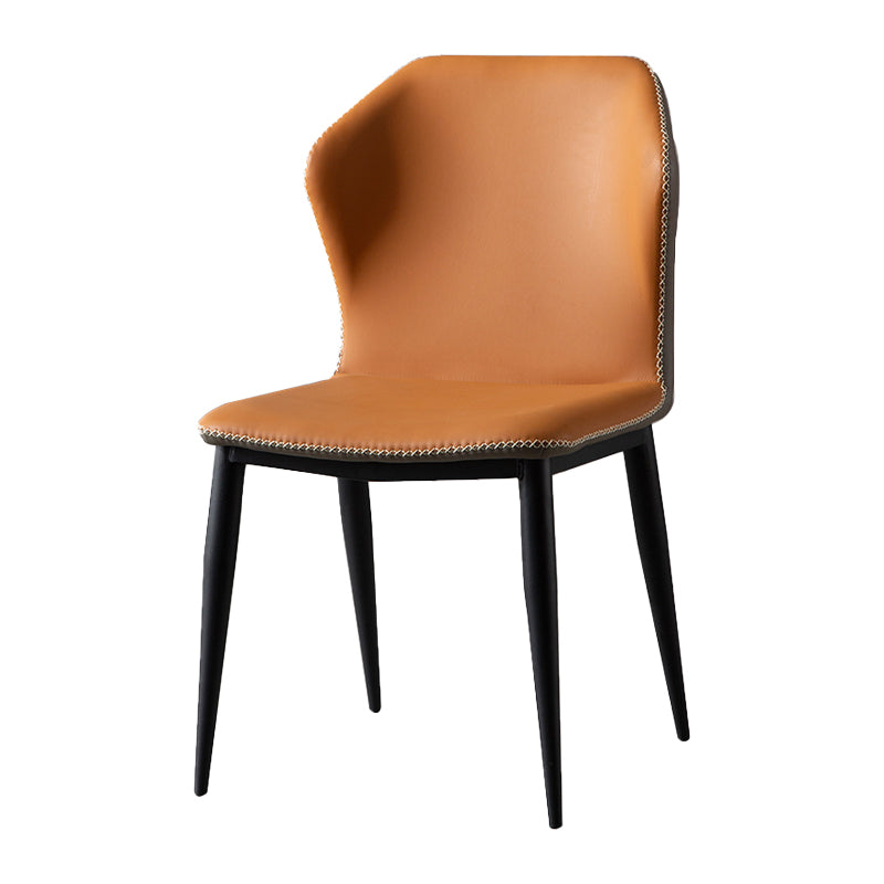 Contemporary Style Chair Dining Armless Wingback Side Chairs with Metal Legs for Kitchen Clearhalo ' kitchen&dining_furn' 'Dining Chairs' 'Dining Tables & Seating' 'dining_chair' 'furn' 'furn_dining_chair' 'Furniture' 'furniture_dining_chair' 'Kitchen & Dining Furniture' 'kitchen' 4600861