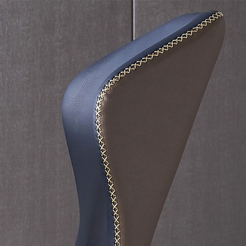 Contemporary Style Chair Dining Armless Wingback Side Chairs with Metal Legs for Kitchen Clearhalo ' kitchen&dining_furn' 'Dining Chairs' 'Dining Tables & Seating' 'dining_chair' 'furn' 'furn_dining_chair' 'Furniture' 'furniture_dining_chair' 'Kitchen & Dining Furniture' 'kitchen' 4600864