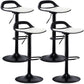 Industrial Style Bar Chair with Swivel Adjustable Height Metal Leg for Counter Bar White Black 4 Piece Set Clearhalo 'Bar Furniture' 'Bar Stools' 'bar_stools' 'furn' 'furn_bar_stools' 'furniture_bar_stools' 'Kitchen & Dining Furniture' 'kitchen&dining_furn' 'kitchen' 'kitchen_furn' Furniture' 4602994