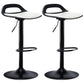 Industrial Style Bar Chair with Swivel Adjustable Height Metal Leg for Counter Bar White Black 2 Piece Set Clearhalo 'Bar Furniture' 'Bar Stools' 'bar_stools' 'furn' 'furn_bar_stools' 'furniture_bar_stools' 'Kitchen & Dining Furniture' 'kitchen&dining_furn' 'kitchen' 'kitchen_furn' Furniture' 4602998