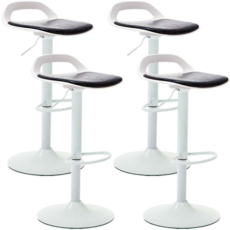 Industrial Style Bar Chair with Swivel Adjustable Height Metal Leg for Counter Bar Black White 4 Piece Set Clearhalo 'Bar Furniture' 'Bar Stools' 'bar_stools' 'furn' 'furn_bar_stools' 'furniture_bar_stools' 'Kitchen & Dining Furniture' 'kitchen&dining_furn' 'kitchen' 'kitchen_furn' Furniture' 4603005