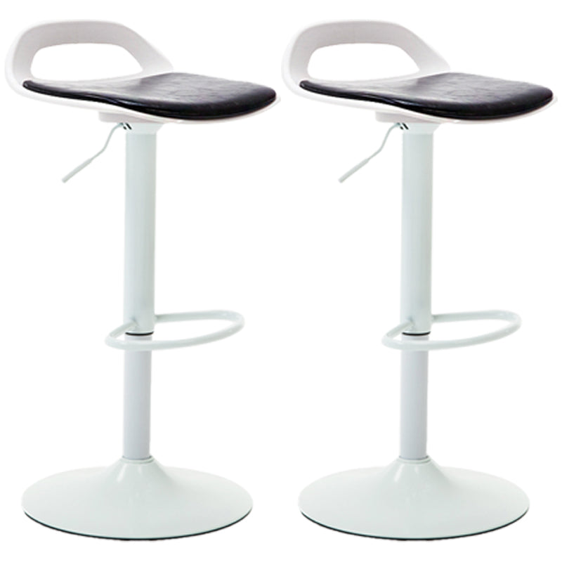 Industrial Style Bar Chair with Swivel Adjustable Height Metal Leg for Counter Bar Black White 2 Piece Set Clearhalo 'Bar Furniture' 'Bar Stools' 'bar_stools' 'furn' 'furn_bar_stools' 'furniture_bar_stools' 'Kitchen & Dining Furniture' 'kitchen&dining_furn' 'kitchen' 'kitchen_furn' Furniture' 4603010