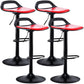 Industrial Style Bar Chair with Swivel Adjustable Height Metal Leg for Counter Bar Red Black 4 Piece Set Clearhalo 'Bar Furniture' 'Bar Stools' 'bar_stools' 'furn' 'furn_bar_stools' 'furniture_bar_stools' 'Kitchen & Dining Furniture' 'kitchen&dining_furn' 'kitchen' 'kitchen_furn' Furniture' 4603014
