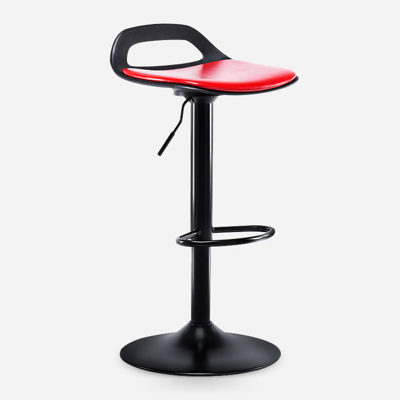 Industrial Style Bar Chair with Swivel Adjustable Height Metal Leg for Counter Bar Red Black 1 Piece Clearhalo 'Bar Furniture' 'Bar Stools' 'bar_stools' 'furn' 'furn_bar_stools' 'furniture_bar_stools' 'Kitchen & Dining Furniture' 'kitchen&dining_furn' 'kitchen' 'kitchen_furn' Furniture' 4603015