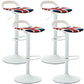 Industrial Style Bar Chair with Swivel Adjustable Height Metal Leg for Counter Bar Red-Blue White 4 Piece Set Clearhalo 'Bar Furniture' 'Bar Stools' 'bar_stools' 'furn' 'furn_bar_stools' 'furniture_bar_stools' 'Kitchen & Dining Furniture' 'kitchen&dining_furn' 'kitchen' 'kitchen_furn' Furniture' 4603017