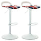 Industrial Style Bar Chair with Swivel Adjustable Height Metal Leg for Counter Bar Red-Blue White 2 Piece Set Clearhalo 'Bar Furniture' 'Bar Stools' 'bar_stools' 'furn' 'furn_bar_stools' 'furniture_bar_stools' 'Kitchen & Dining Furniture' 'kitchen&dining_furn' 'kitchen' 'kitchen_furn' Furniture' 4603019