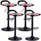 Industrial Style Bar Chair with Swivel Adjustable Height Metal Leg for Counter Bar Red-Blue Black 4 Piece Set Clearhalo 'Bar Furniture' 'Bar Stools' 'bar_stools' 'furn' 'furn_bar_stools' 'furniture_bar_stools' 'Kitchen & Dining Furniture' 'kitchen&dining_furn' 'kitchen' 'kitchen_furn' Furniture' 4603020