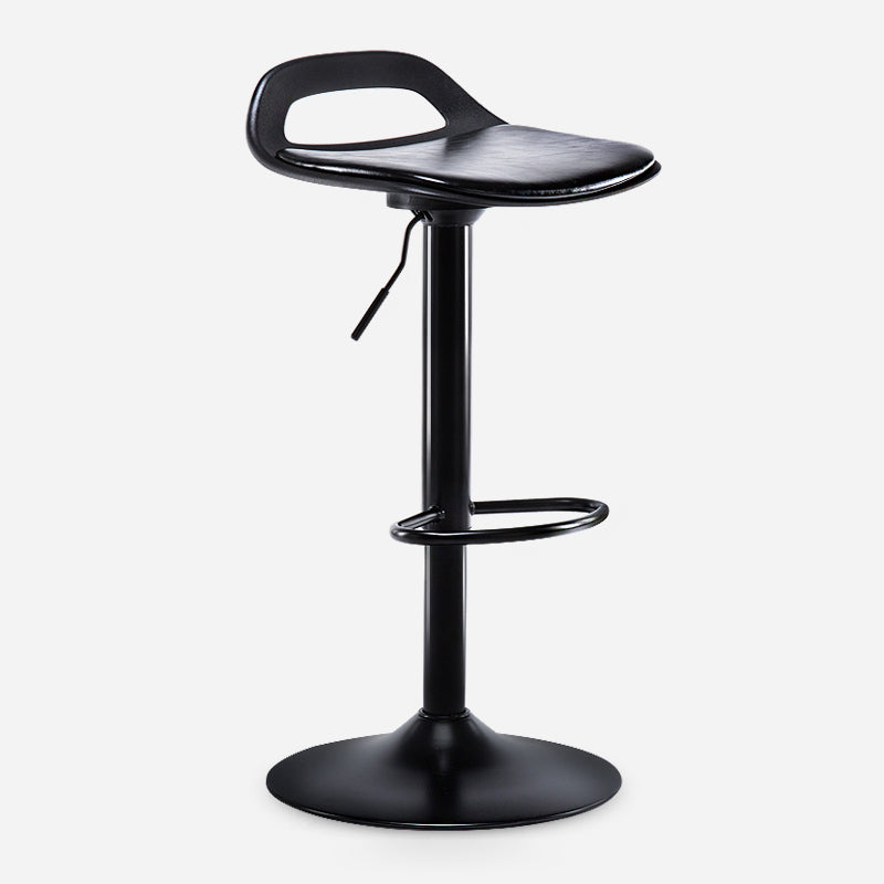 Industrial Style Bar Chair with Swivel Adjustable Height Metal Leg for Counter Bar Black Black 1 Piece Clearhalo 'Bar Furniture' 'Bar Stools' 'bar_stools' 'furn' 'furn_bar_stools' 'furniture_bar_stools' 'Kitchen & Dining Furniture' 'kitchen&dining_furn' 'kitchen' 'kitchen_furn' Furniture' 4603024