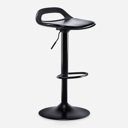 Industrial Style Bar Chair with Swivel Adjustable Height Metal Leg for Counter Bar Black Black 1 Piece Clearhalo 'Bar Furniture' 'Bar Stools' 'bar_stools' 'furn' 'furn_bar_stools' 'furniture_bar_stools' 'Kitchen & Dining Furniture' 'kitchen&dining_furn' 'kitchen' 'kitchen_furn' Furniture' 4603024