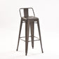 Industrial Style Metal Bar-stool Square Iron Seat Counter Stool for Kitchen Bar Clearhalo 'Bar Furniture' 'Bar Stools' 'bar_stools' 'furn' 'furn_bar_stools' 'furniture_bar_stools' 'Kitchen & Dining Furniture' 'kitchen&dining_furn' 'kitchen' 'kitchen_furn' Furniture' 4603027