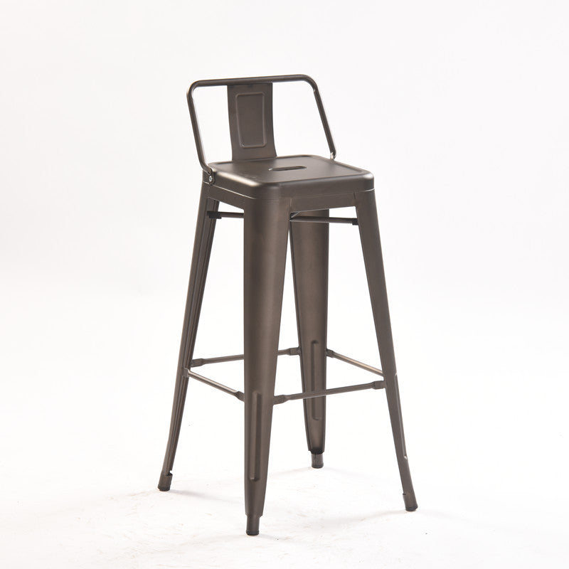 Industrial Style Metal Bar-stool Square Iron Seat Counter Stool for Kitchen Bar Clearhalo 'Bar Furniture' 'Bar Stools' 'bar_stools' 'furn' 'furn_bar_stools' 'furniture_bar_stools' 'Kitchen & Dining Furniture' 'kitchen&dining_furn' 'kitchen' 'kitchen_furn' Furniture' 4603027