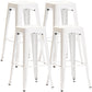 Industrial Style Metal Bar-stool Square Iron Seat Counter Stool for Kitchen Bar White Backless 4 Piece Set Clearhalo 'Bar Furniture' 'Bar Stools' 'bar_stools' 'furn' 'furn_bar_stools' 'furniture_bar_stools' 'Kitchen & Dining Furniture' 'kitchen&dining_furn' 'kitchen' 'kitchen_furn' Furniture' 4603028