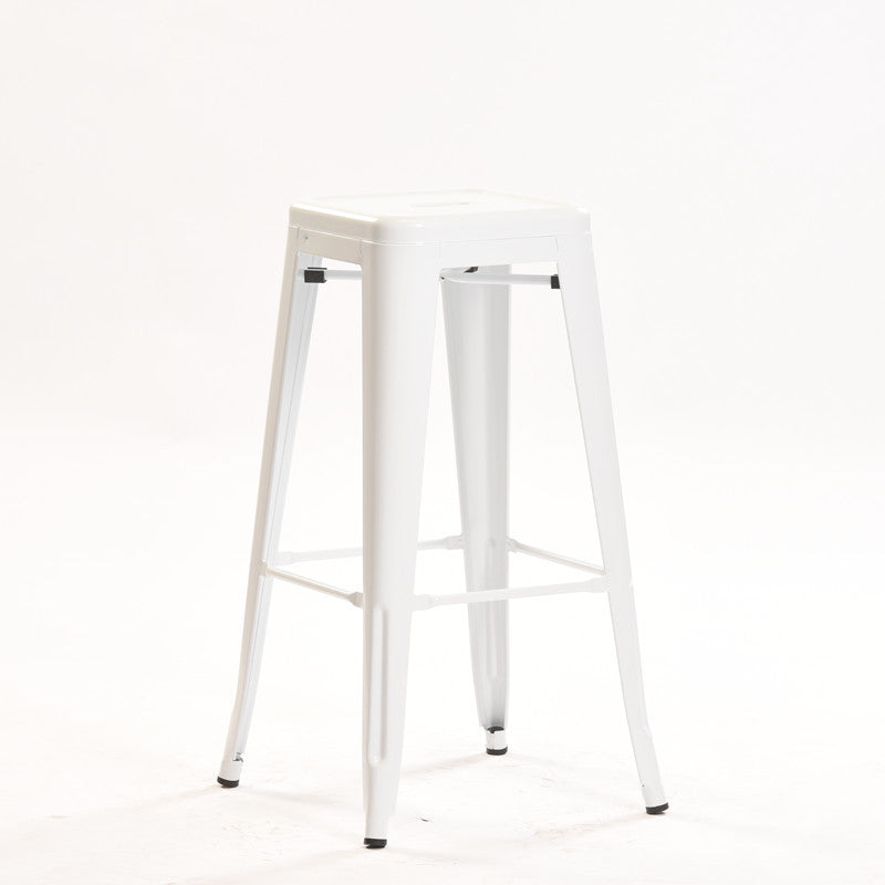 Industrial Style Metal Bar-stool Square Iron Seat Counter Stool for Kitchen Bar White Backless 1 Piece Clearhalo 'Bar Furniture' 'Bar Stools' 'bar_stools' 'furn' 'furn_bar_stools' 'furniture_bar_stools' 'Kitchen & Dining Furniture' 'kitchen&dining_furn' 'kitchen' 'kitchen_furn' Furniture' 4603029