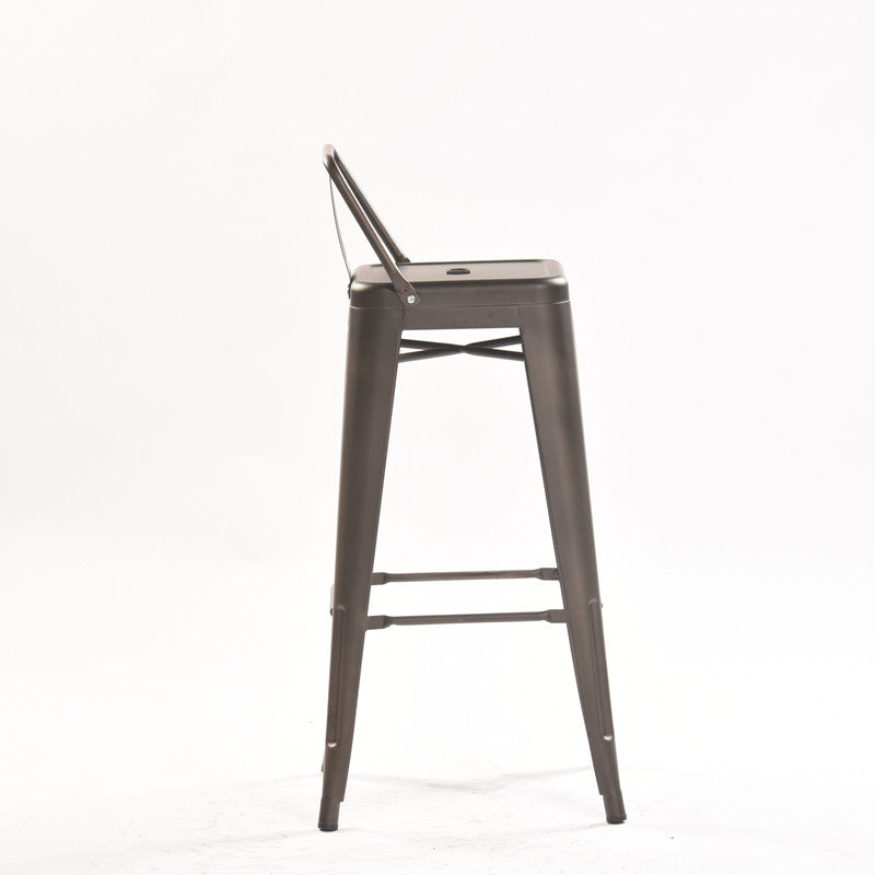 Industrial Style Metal Bar-stool Square Iron Seat Counter Stool for Kitchen Bar Clearhalo 'Bar Furniture' 'Bar Stools' 'bar_stools' 'furn' 'furn_bar_stools' 'furniture_bar_stools' 'Kitchen & Dining Furniture' 'kitchen&dining_furn' 'kitchen' 'kitchen_furn' Furniture' 4603030