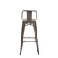 Industrial Style Metal Bar-stool Square Iron Seat Counter Stool for Kitchen Bar Clearhalo 'Bar Furniture' 'Bar Stools' 'bar_stools' 'furn' 'furn_bar_stools' 'furniture_bar_stools' 'Kitchen & Dining Furniture' 'kitchen&dining_furn' 'kitchen' 'kitchen_furn' Furniture' 4603031