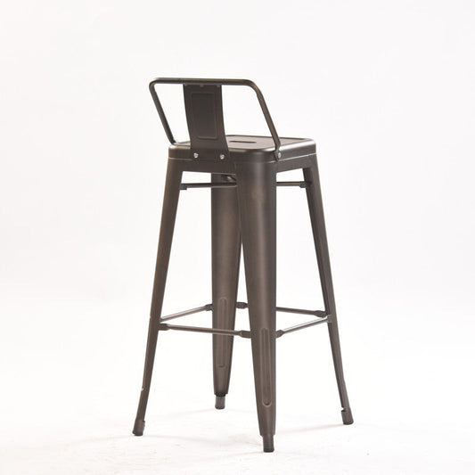Industrial Style Metal Bar-stool Square Iron Seat Counter Stool for Kitchen Bar Clearhalo 'Bar Furniture' 'Bar Stools' 'bar_stools' 'furn' 'furn_bar_stools' 'furniture_bar_stools' 'Kitchen & Dining Furniture' 'kitchen&dining_furn' 'kitchen' 'kitchen_furn' Furniture' 4603033