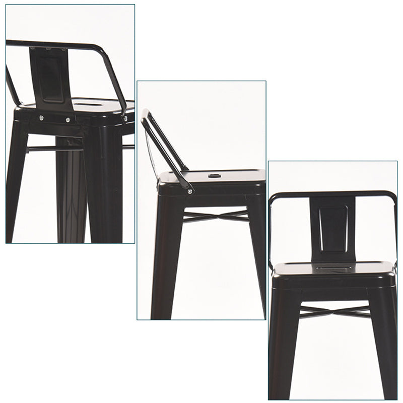 Industrial Style Metal Bar-stool Square Iron Seat Counter Stool for Kitchen Bar Clearhalo 'Bar Furniture' 'Bar Stools' 'bar_stools' 'furn' 'furn_bar_stools' 'furniture_bar_stools' 'Kitchen & Dining Furniture' 'kitchen&dining_furn' 'kitchen' 'kitchen_furn' Furniture' 4603038