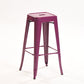 Industrial Style Metal Bar-stool Square Iron Seat Counter Stool for Kitchen Bar Purple Backless 1 Piece Clearhalo 'Bar Furniture' 'Bar Stools' 'bar_stools' 'furn' 'furn_bar_stools' 'furniture_bar_stools' 'Kitchen & Dining Furniture' 'kitchen&dining_furn' 'kitchen' 'kitchen_furn' Furniture' 4603040