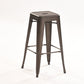 Industrial Style Metal Bar-stool Square Iron Seat Counter Stool for Kitchen Bar Rust Backless 1 Piece Clearhalo 'Bar Furniture' 'Bar Stools' 'bar_stools' 'furn' 'furn_bar_stools' 'furniture_bar_stools' 'Kitchen & Dining Furniture' 'kitchen&dining_furn' 'kitchen' 'kitchen_furn' Furniture' 4603048