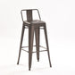 Industrial Style Metal Bar-stool Square Iron Seat Counter Stool for Kitchen Bar Rust With Back 1 Piece Clearhalo 'Bar Furniture' 'Bar Stools' 'bar_stools' 'furn' 'furn_bar_stools' 'furniture_bar_stools' 'Kitchen & Dining Furniture' 'kitchen&dining_furn' 'kitchen' 'kitchen_furn' Furniture' 4603051