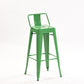 Industrial Style Metal Bar-stool Square Iron Seat Counter Stool for Kitchen Bar Light Green With Back 1 Piece Clearhalo 'Bar Furniture' 'Bar Stools' 'bar_stools' 'furn' 'furn_bar_stools' 'furniture_bar_stools' 'Kitchen & Dining Furniture' 'kitchen&dining_furn' 'kitchen' 'kitchen_furn' Furniture' 4603063