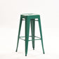 Industrial Style Metal Bar-stool Square Iron Seat Counter Stool for Kitchen Bar Dark Green Backless 1 Piece Clearhalo 'Bar Furniture' 'Bar Stools' 'bar_stools' 'furn' 'furn_bar_stools' 'furniture_bar_stools' 'Kitchen & Dining Furniture' 'kitchen&dining_furn' 'kitchen' 'kitchen_furn' Furniture' 4603066