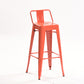 Industrial Style Metal Bar-stool Square Iron Seat Counter Stool for Kitchen Bar Orange Yellow With Back 1 Piece Clearhalo 'Bar Furniture' 'Bar Stools' 'bar_stools' 'furn' 'furn_bar_stools' 'furniture_bar_stools' 'Kitchen & Dining Furniture' 'kitchen&dining_furn' 'kitchen' 'kitchen_furn' Furniture' 4603075