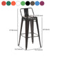 Industrial Style Metal Bar-stool Square Iron Seat Counter Stool for Kitchen Bar Clearhalo 'Bar Furniture' 'Bar Stools' 'bar_stools' 'furn' 'furn_bar_stools' 'furniture_bar_stools' 'Kitchen & Dining Furniture' 'kitchen&dining_furn' 'kitchen' 'kitchen_furn' Furniture' 4603089