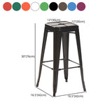 Industrial Style Metal Bar-stool Square Iron Seat Counter Stool for Kitchen Bar Clearhalo 'Bar Furniture' 'Bar Stools' 'bar_stools' 'furn' 'furn_bar_stools' 'furniture_bar_stools' 'Kitchen & Dining Furniture' 'kitchen&dining_furn' 'kitchen' 'kitchen_furn' Furniture' 4603090