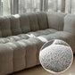 Sofa with Pillow Back with Wool/imitation Leather Beige Cushions Clearhalo 'furn' 'furn_sofas' 'Furniture' 'furniture_sofas' 'kitchen' 'kitchen_sofas' 'Living Room Furniture' 'Sofa' 'sofas' 4607307
