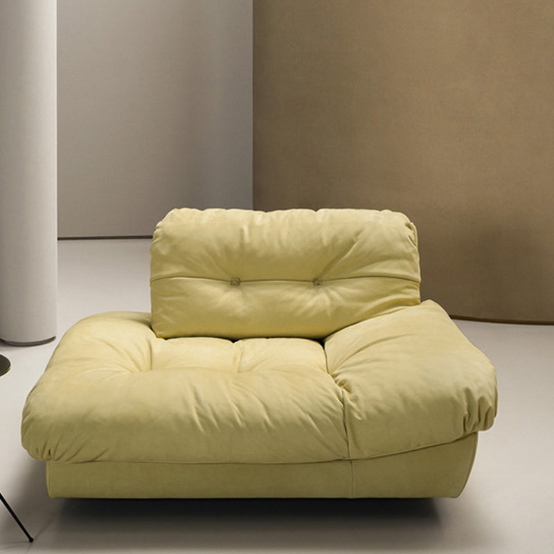 Brown Contemporary Armless Chesterfield Sofa for Living Room, Apartment 53"L x 43"W x 29.5"H Clearhalo 'furn' 'furn_sofas' 'Furniture' 'furniture_sofas' 'kitchen' 'kitchen_sofas' 'Living Room Furniture' 'Sofa' 'sofas' 4607315