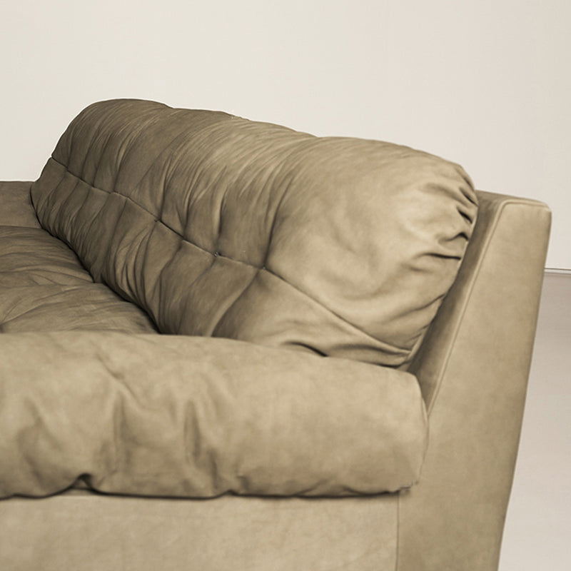 Brown Contemporary Armless Chesterfield Sofa for Living Room, Apartment Clearhalo 'furn' 'furn_sofas' 'Furniture' 'furniture_sofas' 'kitchen' 'kitchen_sofas' 'Living Room Furniture' 'Sofa' 'sofas' 4607320