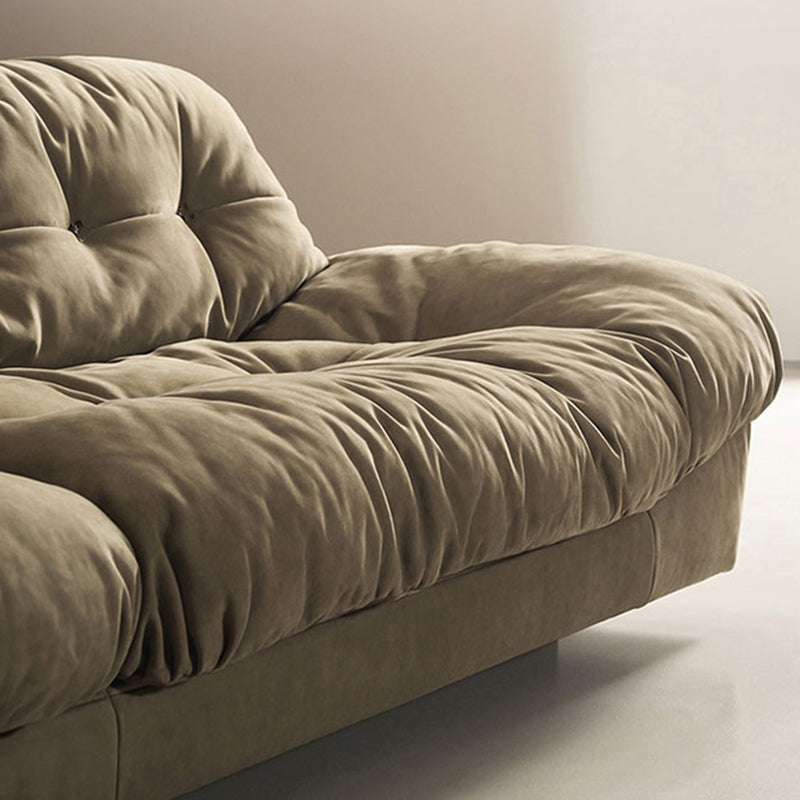 Brown Contemporary Armless Chesterfield Sofa for Living Room, Apartment Clearhalo 'furn' 'furn_sofas' 'Furniture' 'furniture_sofas' 'kitchen' 'kitchen_sofas' 'Living Room Furniture' 'Sofa' 'sofas' 4607321