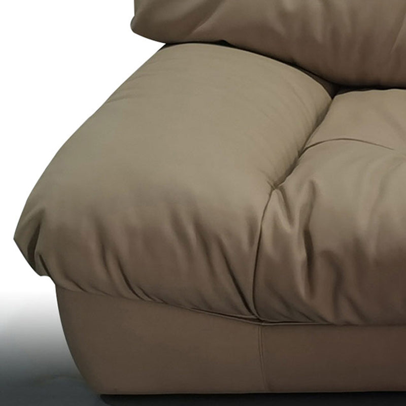 Brown Contemporary Armless Chesterfield Sofa for Living Room, Apartment Clearhalo 'furn' 'furn_sofas' 'Furniture' 'furniture_sofas' 'kitchen' 'kitchen_sofas' 'Living Room Furniture' 'Sofa' 'sofas' 4607322