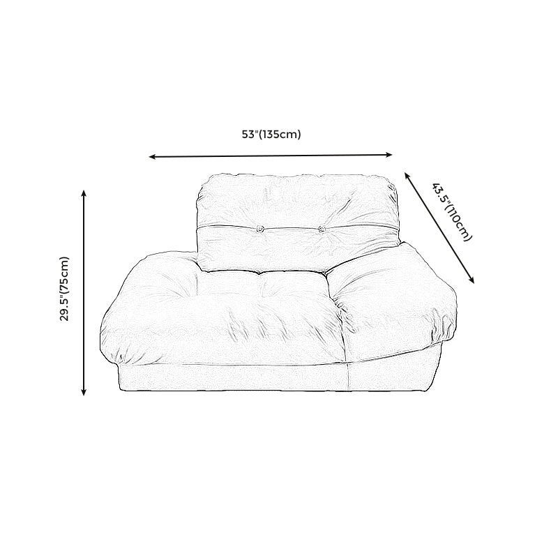 Brown Contemporary Armless Chesterfield Sofa for Living Room, Apartment Clearhalo 'furn' 'furn_sofas' 'Furniture' 'furniture_sofas' 'kitchen' 'kitchen_sofas' 'Living Room Furniture' 'Sofa' 'sofas' 4607323