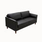 Standard 4 Legs Sofa Modern Distressed Leather Flared Arm Sofa Matte Black 31''H x 69''L x 29.5''W Clearhalo 'Furniture' 'furniture_sofas' 'kitchen' 'kitchen_sofas' 'Living Room Furniture' 'Sofa' 'sofas' 4607354