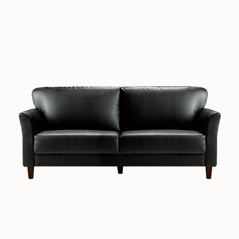 Standard 4 Legs Sofa Modern Distressed Leather Flared Arm Sofa Clearhalo 'Furniture' 'furniture_sofas' 'kitchen' 'kitchen_sofas' 'Living Room Furniture' 'Sofa' 'sofas' 4607360