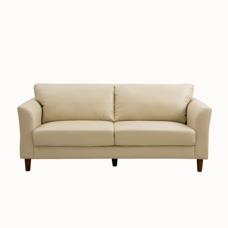 Standard 4 Legs Sofa Modern Distressed Leather Flared Arm Sofa Clearhalo 'Furniture' 'furniture_sofas' 'kitchen' 'kitchen_sofas' 'Living Room Furniture' 'Sofa' 'sofas' 4607362
