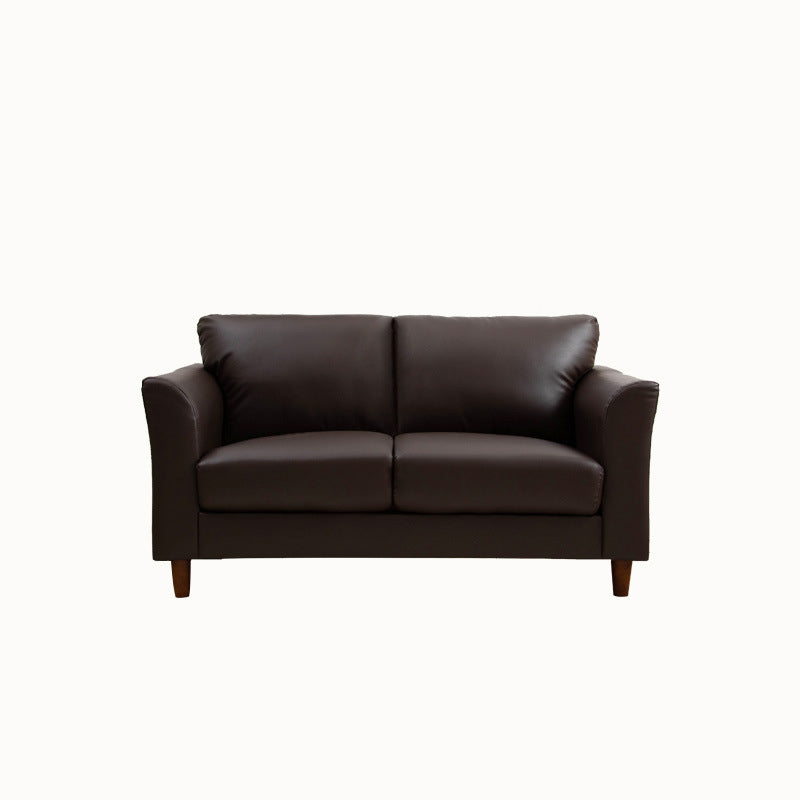 Standard 4 Legs Sofa Modern Distressed Leather Flared Arm Sofa Coffee 31''H x 51''L x 29.5''W Clearhalo 'Furniture' 'furniture_sofas' 'kitchen' 'kitchen_sofas' 'Living Room Furniture' 'Sofa' 'sofas' 4607376