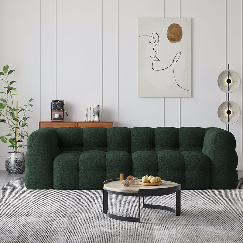 Green Contemporary Tuxedo Arm Chesterfield Sofa for Living Room, Apartment 69"L x 40"W x 29"H Clearhalo 'furn' 'furn_sofas' 'Furniture' 'furniture_sofas' 'kitchen' 'kitchen_sofas' 'Living Room Furniture' 'Sofa' 'sofas' 4607386