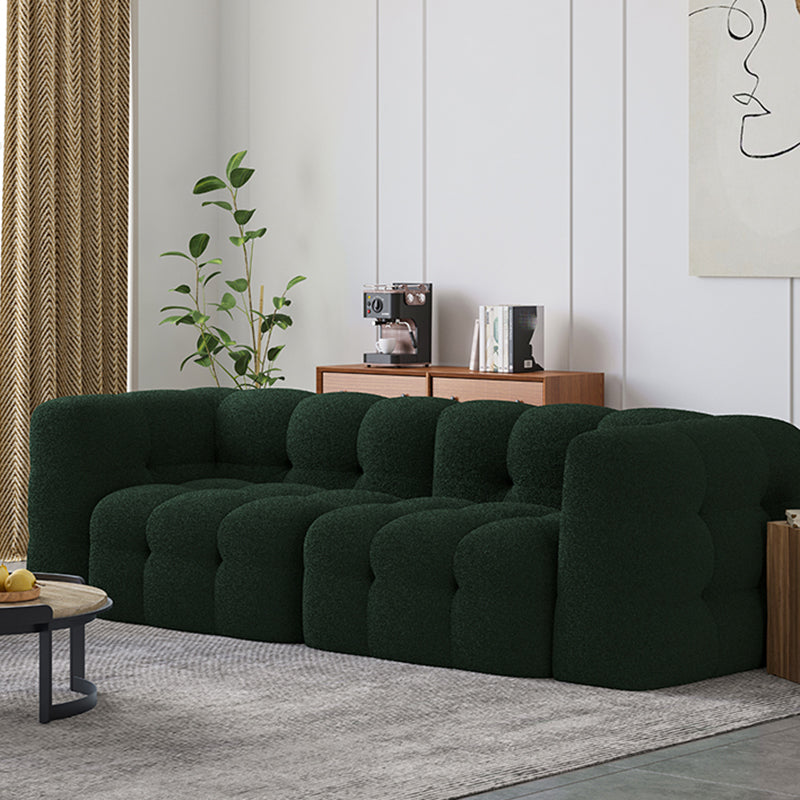 Green Contemporary Tuxedo Arm Chesterfield Sofa for Living Room, Apartment 89"L x 40"W x 29"H Clearhalo 'furn' 'furn_sofas' 'Furniture' 'furniture_sofas' 'kitchen' 'kitchen_sofas' 'Living Room Furniture' 'Sofa' 'sofas' 4607387