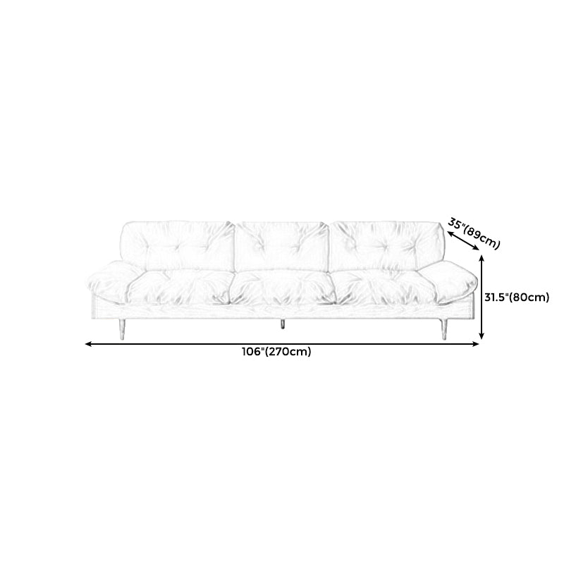 Armless Sofa Loose Back 35"W Tufted Modern Sofa for Living Room Clearhalo 'furn' 'furn_sofas' 'Furniture' 'furniture_sofas' 'kitchen' 'kitchen_sofas' 'Living Room Furniture' 'Sofa' 'sofas' 4607429