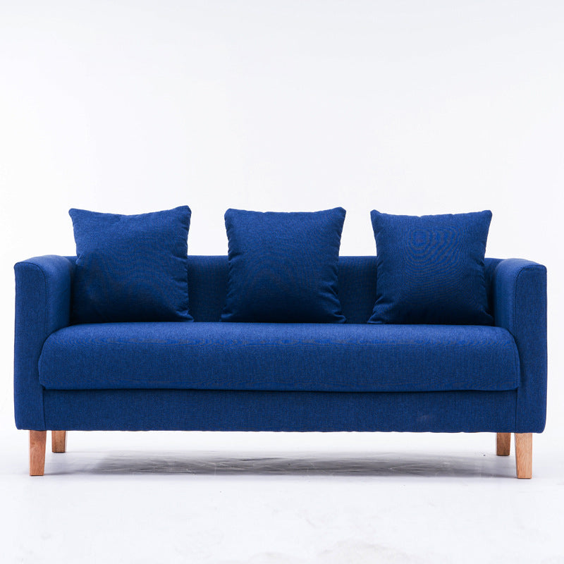 Chesterfield Modern Cushions Sofa Tuxedo Arm 4 Wood Legs Sofa Dark Blue Clearhalo 'furn' 'furn_sofas' 'Furniture' 'furniture_sofas' 'kitchen' 'kitchen_sofas' 'Living Room Furniture' 'Sofa' 'sofas' 4607432